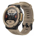 Smartwatch Amazfit T-rex 2 T-rex 2 1.39  Caixa De  Liga De Polímero  Preta, Pulseira  Khaki E O Arco  Khaki