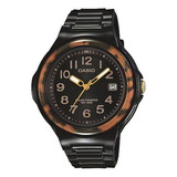 Reloj Mujer Casio Lxs700-1b Malla Resina Negro Calendario Color Del Bisel Carey