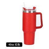 Taza Termo Para Coche De 40 Oz Con Pajita Color Rojo