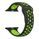 Correa Para Applewatch Negro Verde 38/40/41mm