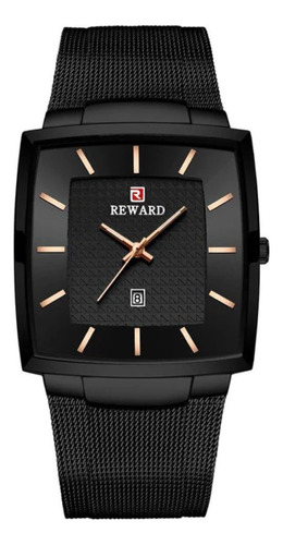 Relógio Masculino Social Slim Reward Pulseira De Malha Inox