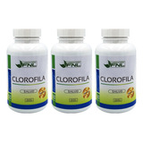 Clorofila Fnl Pack 3 Frascos 90 Cáps C/u Detox Mal Aliento 