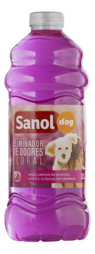 Limpador Sanol Dog Eliminador De Odores Floral Uso Veterinário Em Frasco 2l