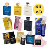 Kit C/ 3 Perfumes Paris Elysees, Vodka, Billion E Outros