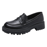 Mocasines Negros Ielgy Zapatos De Mujer Retro Durable