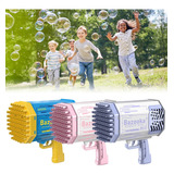 Ametralladora De Burbujas Bazooka Con Luz De Color 69 Agujer