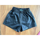 Short Eco Cuero Negro Fini Braun Talle 1 Mujer