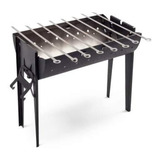 Syton Mangal Grill Uzbek De 1,5 Mm Portatil Con 8 Pinchos D