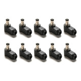 Kit 10 Conector Plug Dc Jack P4 Macho Pino 90 Graus