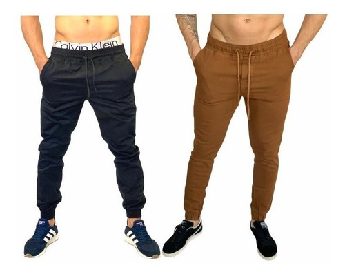 Kit 2 Calças Jogger Masculinas Estilosa E Confortável D