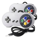 Kit 2 Controles Nintendo Snes Usb Para Pc Windows Mac Linux