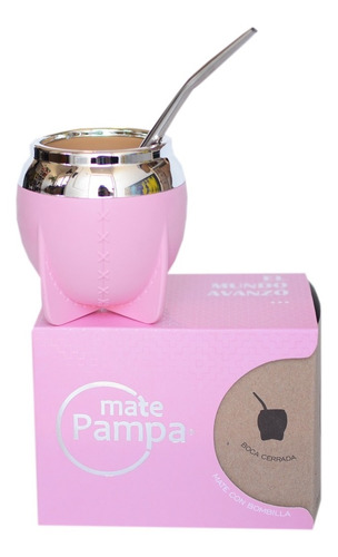 Mate Pampa Térmico Torpedo Uruguayo Con Packaging Y Bombilla