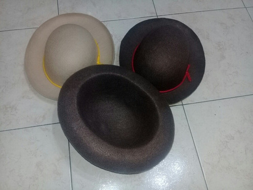 Sombrero Coya Beige Marron Paño Lency