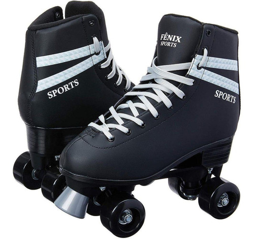 Patins Roller Skate 4 Rodas Preto 