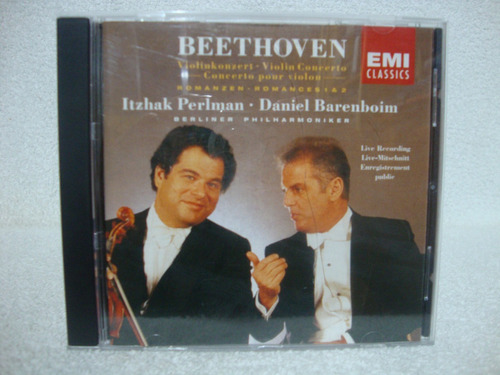 Cd Itzhak Perlman & Daniel Barenboim- Beethoven: Violin Conc