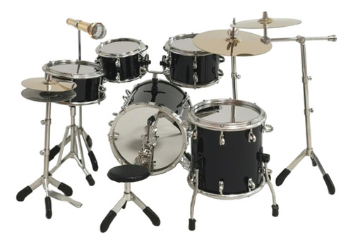 8x Mini Drum Set Modelo De Instrumento De Batería En
