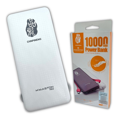 Carregador H-maston Bateria Portátil Power Bank 10000 Mah