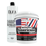 Alisamento Americano + Shampoo Neutralizante Tróia Hair 1l