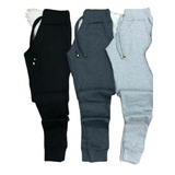 Kit 3 Calças Feminina Moletom Ribana Canelada Jogger