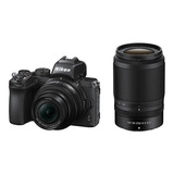 Cámara Nikon Z50 16-50 Mm F/3.5-6.3 Vr + 50-250 Mm F/4.5-6.3 Color Negro