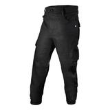 Calça Tática Preta Rip Stop Militar Cargo Masculina 6 Bolsos