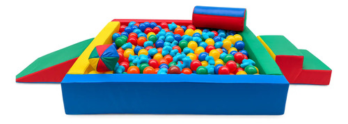 Alberca De Pelotas Cuadrada Multicolor+kit Gatea Y Camina