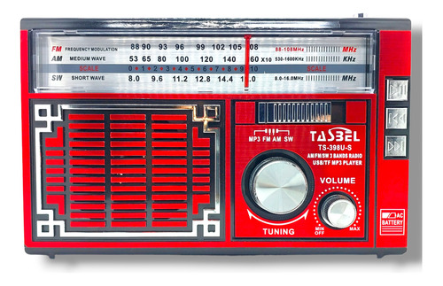 Radio Retro Dial Recargable Am/fm/sw Mp3 Microsd Solar Con L