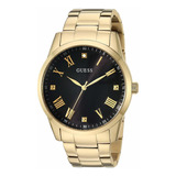 Reloj Hombre Guess U1194g3 Cuarzo Pulso Dorado En Acero Inox