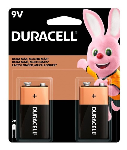 Bateria Duracell 9v Alcalina P/ Microfone Brinquedo C/02 Un