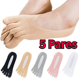 5 Pares De Calcetines De Silicona Antideslizantes Para Mujer