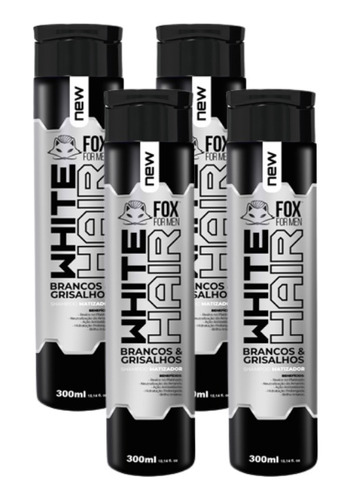Shampoo Matizador 300ml - Fox For Men Kit 4 Unidades