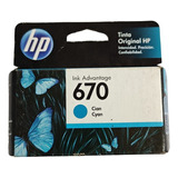 Cartucho De Tinta Hp 670 Cian