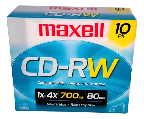 Cdrw Maxell  4x 10 Unidades No Pack E Com Caixas Acrilicas