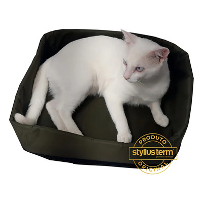 Cama Térmica 35x35 Pet P/ Animais 2 Temperatura Styllus Term Verde-escuro