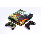 Skin Para Ps4 Fat Minecraft Casa Jardim