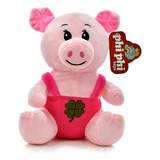 Peluche Chanchito Vestido Jardinero Rosa