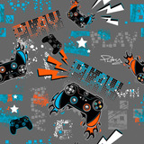 Papel De Parede Adesivo Infantil Jogos Video  Game 12m