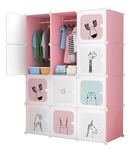 Guarda Roupas Modular Infantil Com 10 Portas 