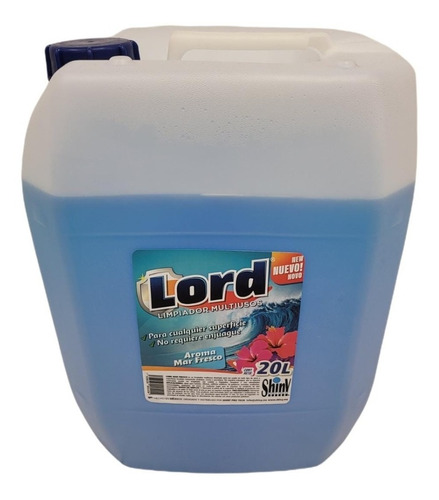 Limpiador Multiusos Lord Aroma Mar Fresco 20l Shiny Pro Tech