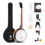 Kit De Banjo De 5 Cuerdas Principiantes Tamaño Complet...