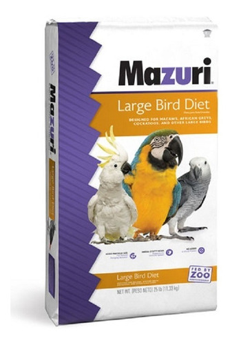 Mazuri Alimento P/aves Grandes (loros,guacamayas,etc) 25 Lb