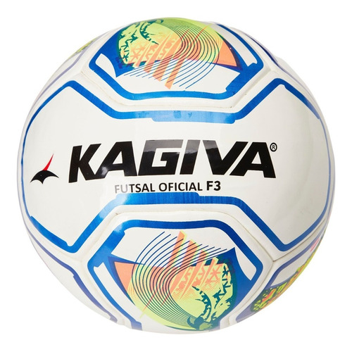 Bola De Futsal R1 Sub 11 F3 Brasil Oficial Kagiva Cor Bca / Amr Neon / Verm Neon