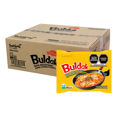 Samyang Buldak Ramen Coreano Sabor Queso Caja Con 20 Piezas | Envío gratis