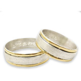 Alianzas Oro Y Plata Para Casamiento - Anillos De Compromiso