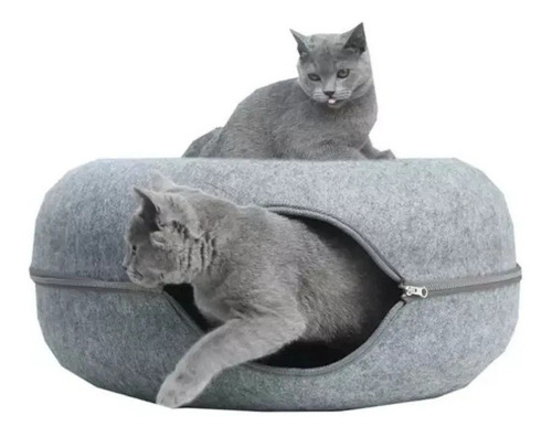 Cama De Feltro Em Túnel Para Gatos Donuts Ninho De Animais W