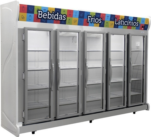 Expositor Refrigerado Fricon 2375 Litros Acfm2375 - 220v Cor Cinza