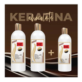 Keratina Chocolate 2 Litros + Shampoo 1 Litro