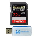Sandisk - Tarjeta De Memoria Sdhc Sd Extreme Pro De 32 Gb