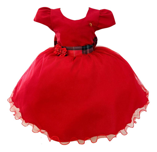 Vestido Natal Reveillon Infantil Festa. Varias Cores 1 Ao 16