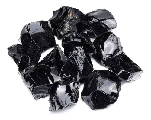 Cristales De Obsidiana Negra Granel  Piedras Ásperas  ...